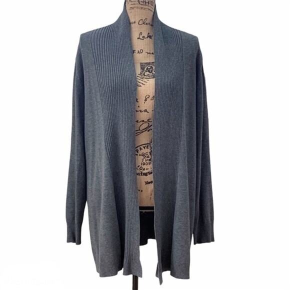 Hayden Park Sweaters - Hayden Park Dark Grey Long Open Cardigan Size S